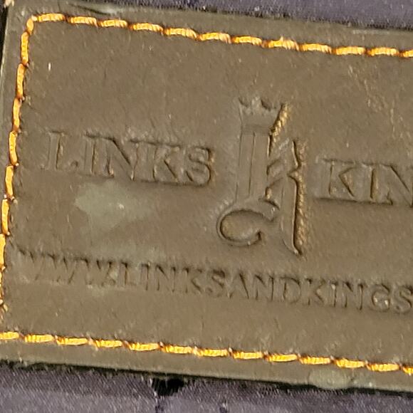 Links & Kings Black Leather Golf Shoe Bag with Shin Invitaional logo on front - Picture 9 of 12